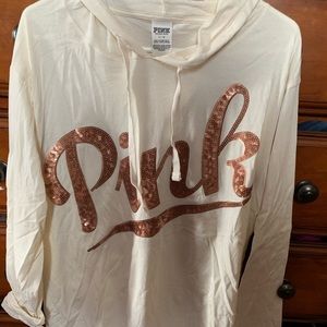 VS pink hooded shirt